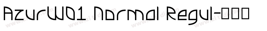 AzurW01 Normal Regul字体转换